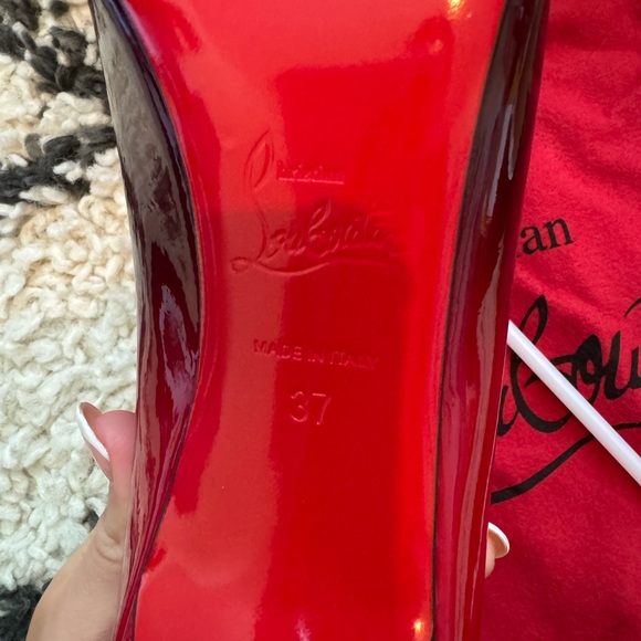 Christian Louboutin Kate 100 Pumps EU 37 US 7 Black Red Degrade High Heels - Picture 6 of 10